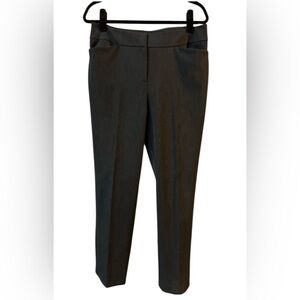 Ann Taylor Factory Signature Flat Front  Dress Pants Gray Sz 8
